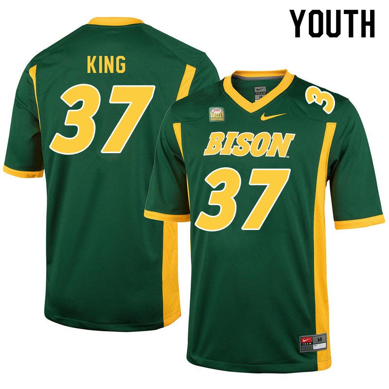 Youth #37 Reggie King North Dakota State Bison College Football Jerseys Sale-Green - Click Image to Close